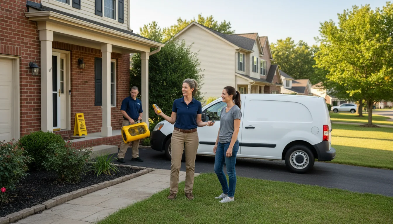 Residential water damage restoration in Eros, LA
